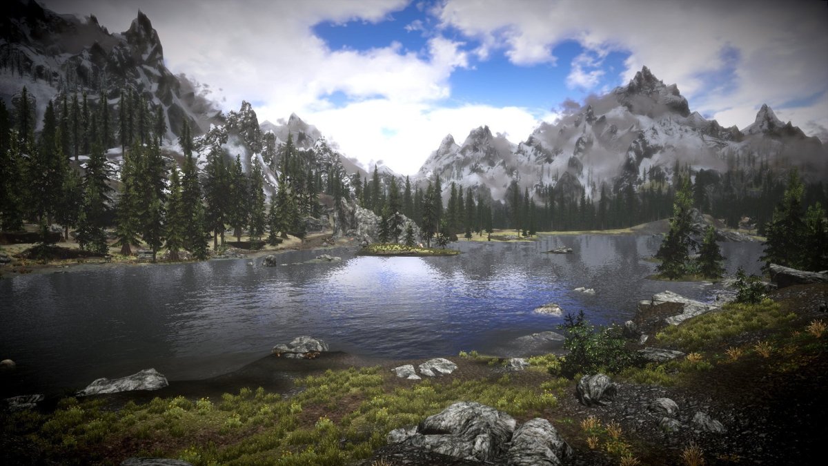 The Elder Scrolls v Skyrim пейзажи