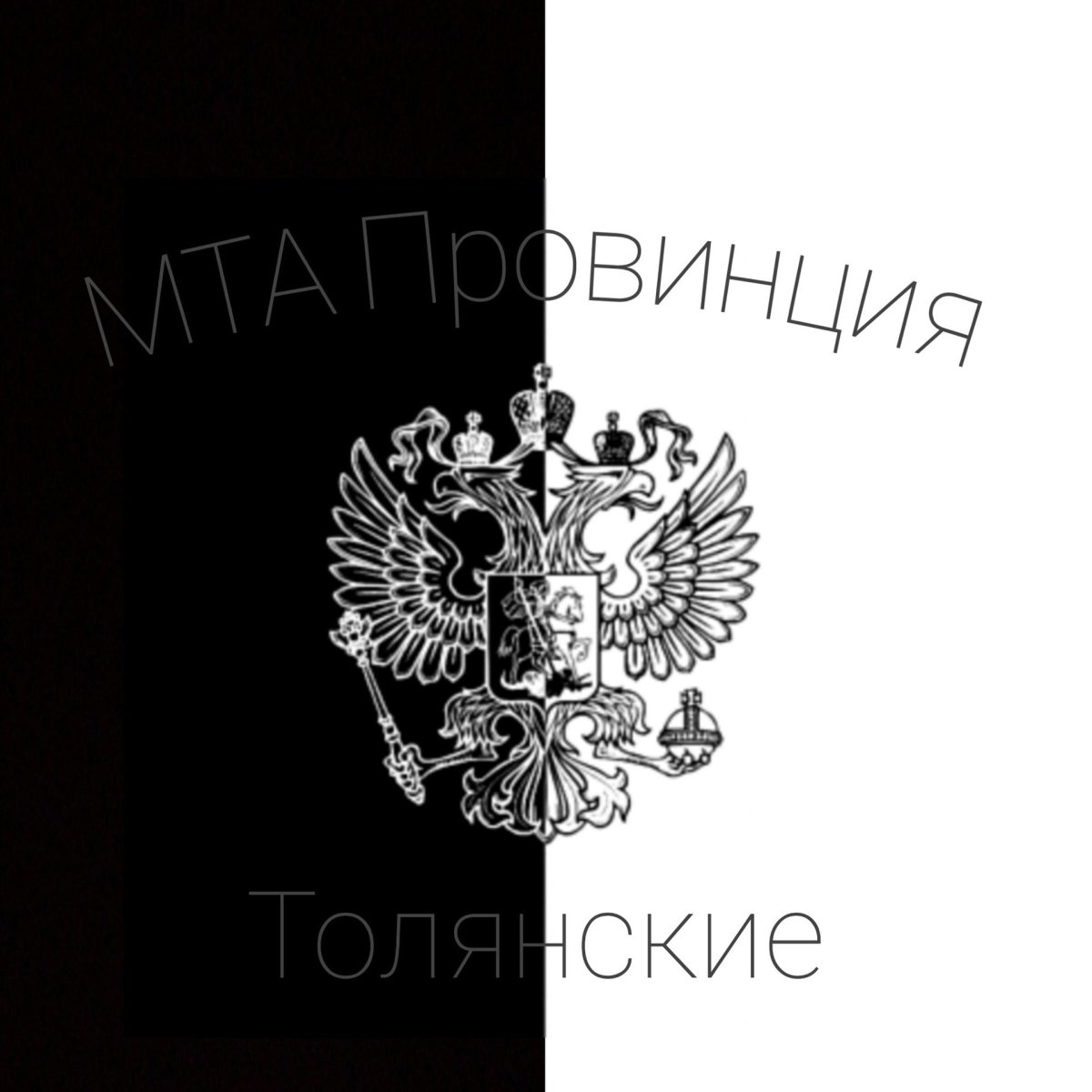 Герб России чёрно белый