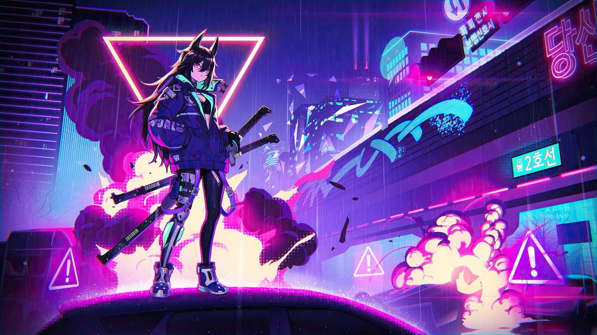 Cyberpunk 2077 Samurai неон