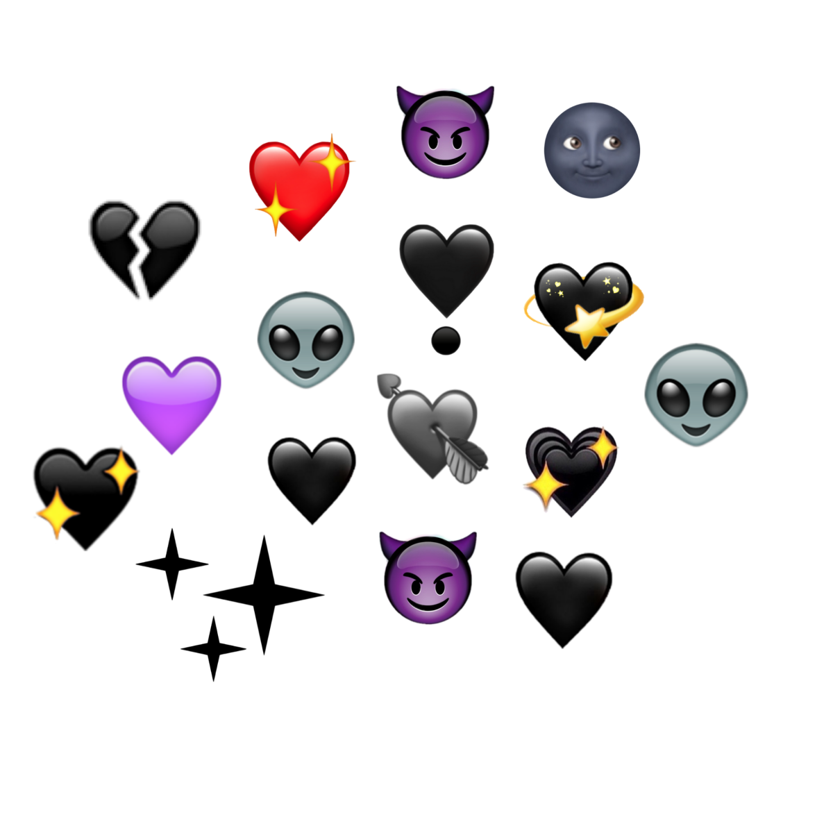 ЭМОДЖИ Хеарт Блэк