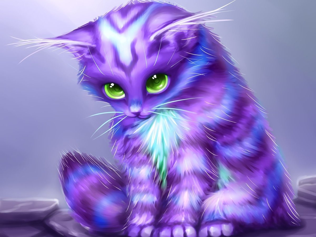Фиолетовая кошка