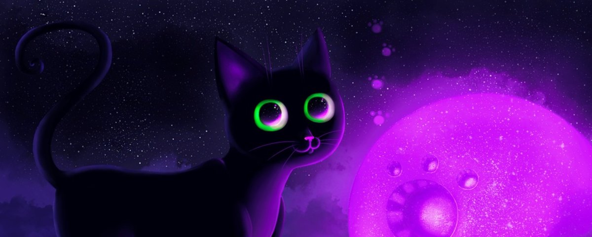 Кот на сиреневом фоне