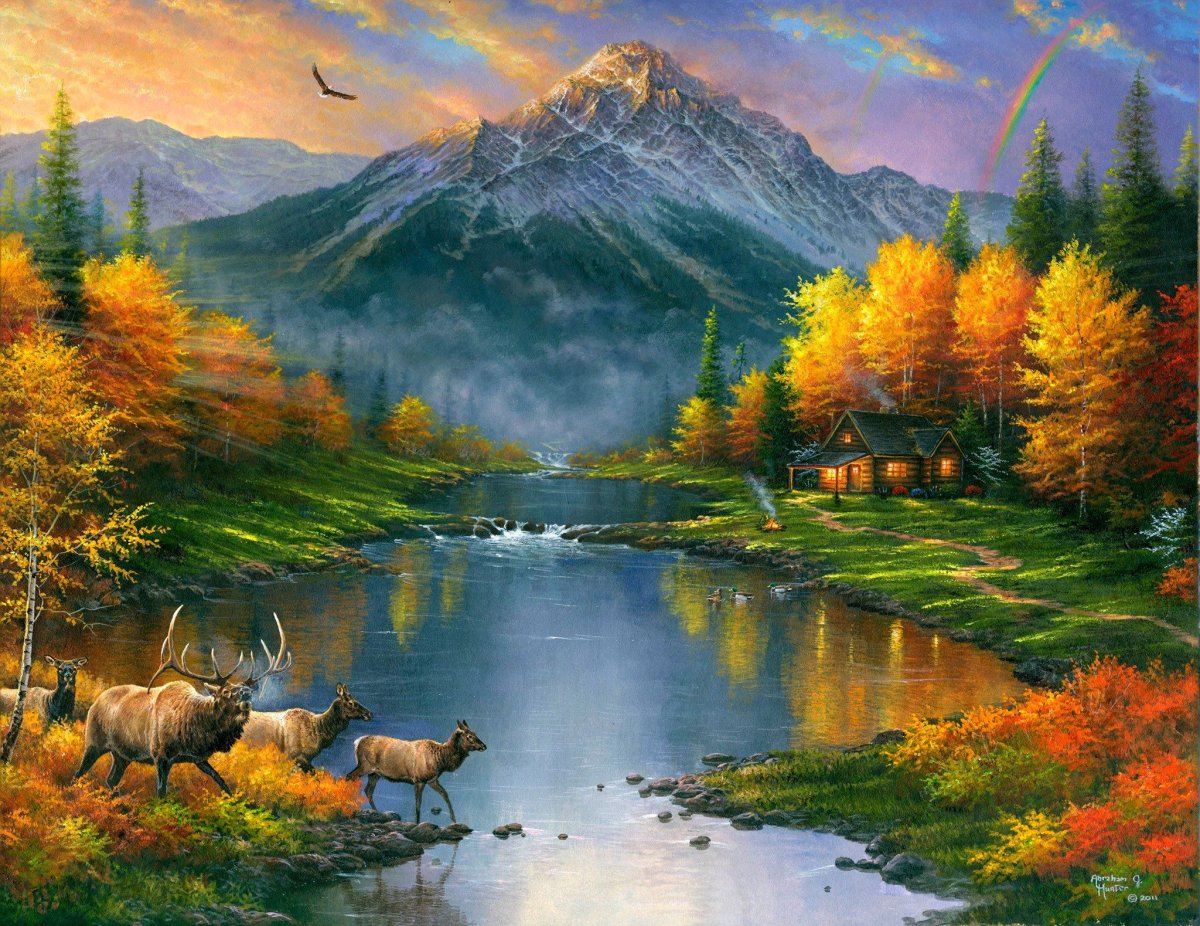 Алмазная мозаика диамонд Painting горы