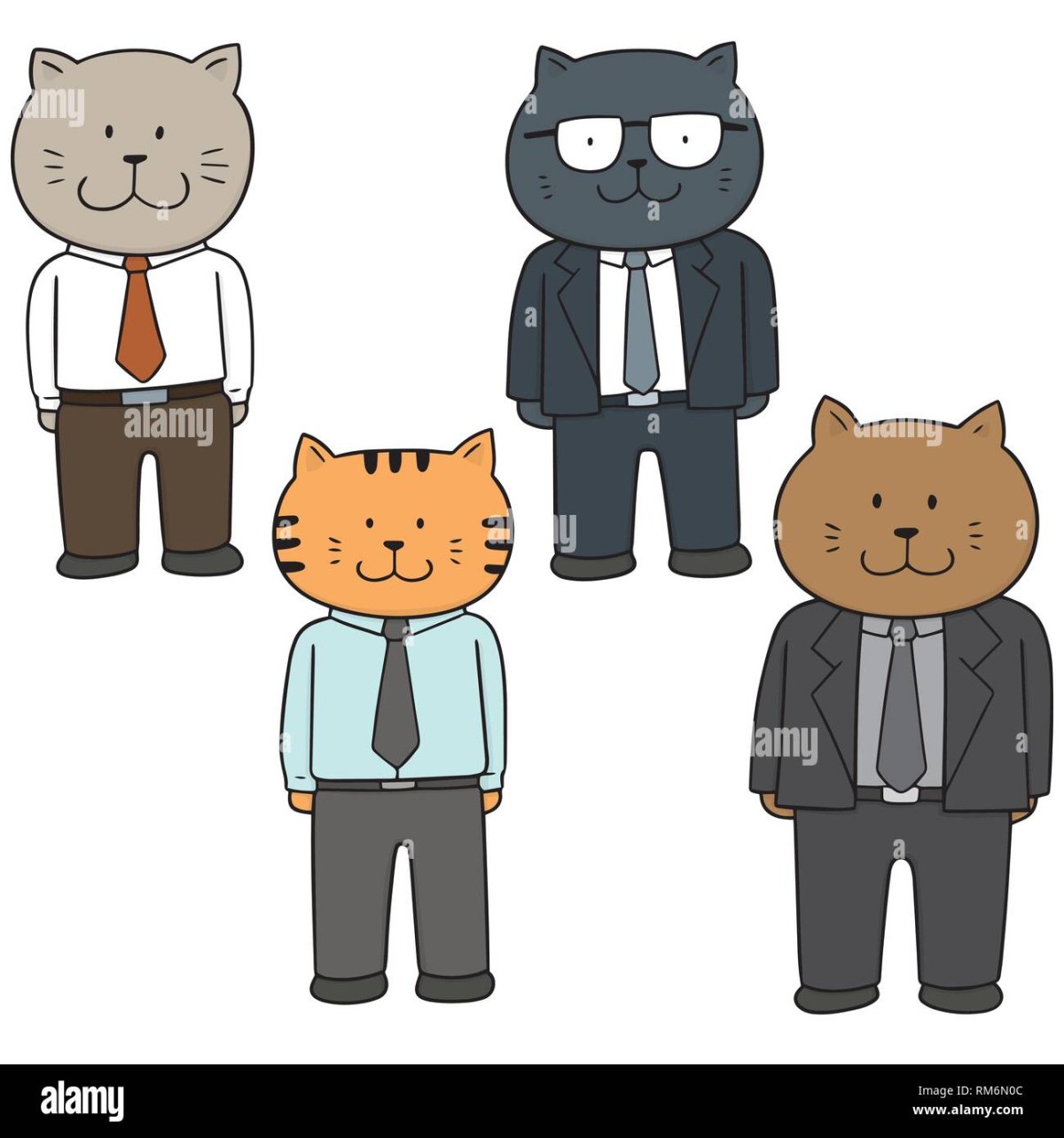 Котики в одежде рисунки