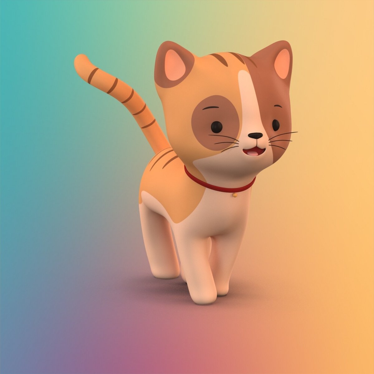 Кот 3d модель