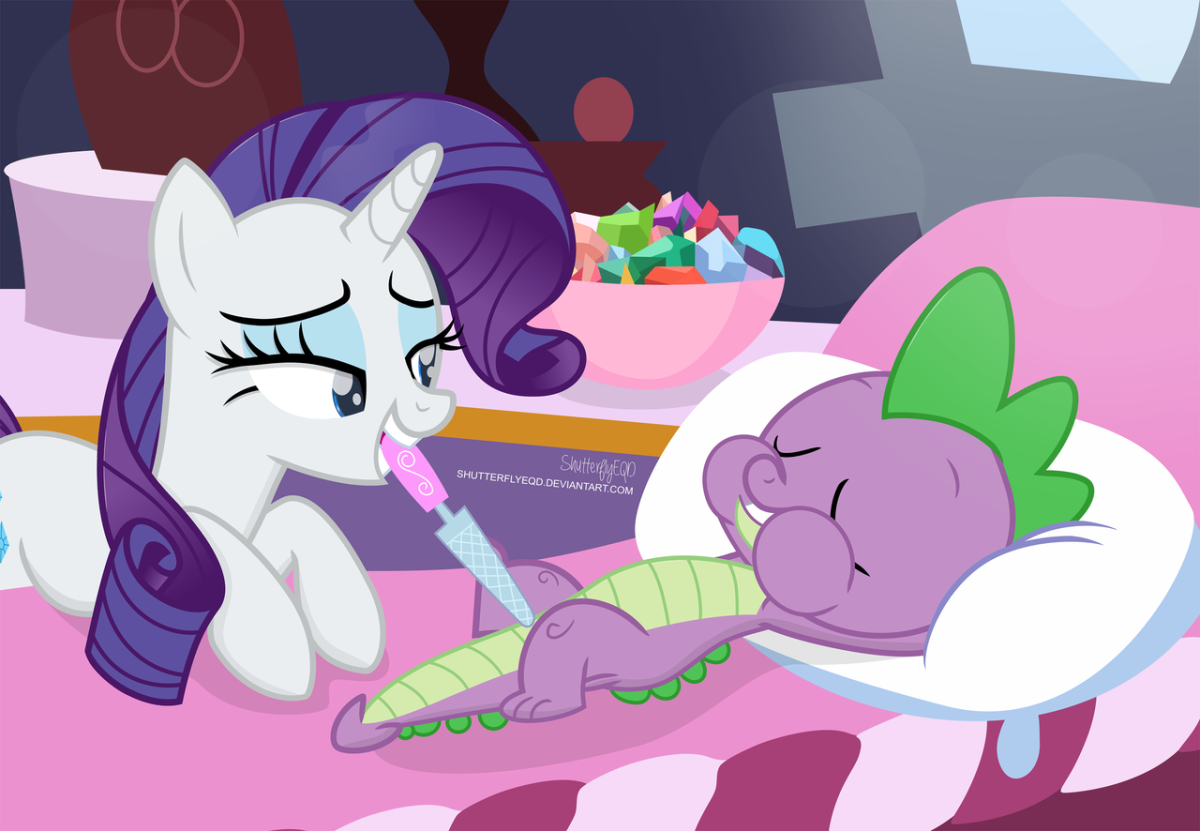 MLP r34 Рэрити и Спайк