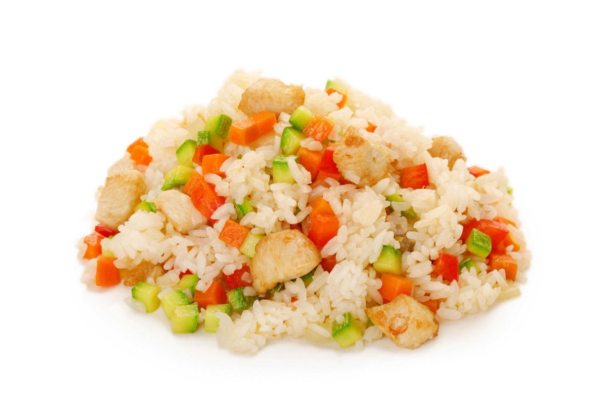 Рис с овощами и курицей