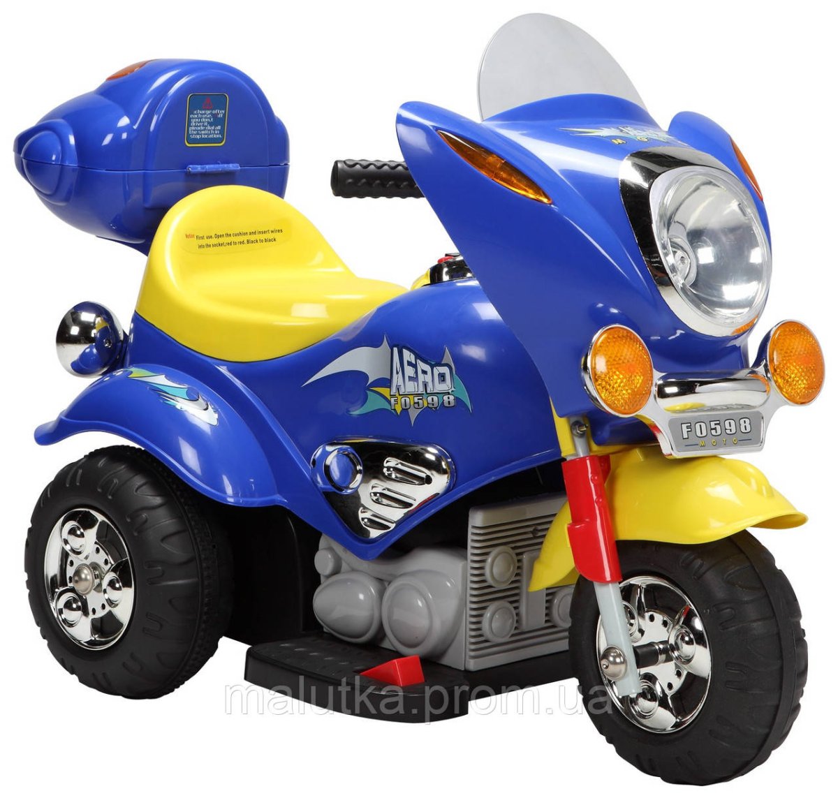 Мотоцикл с аккумулятором 6v, для катания детей, 66x28x32см 8480020a Ocie