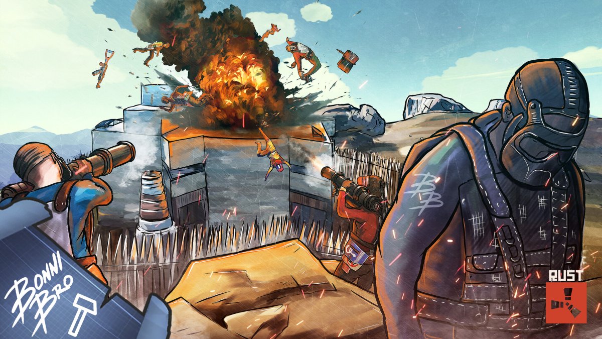 Rust арт перестрелка