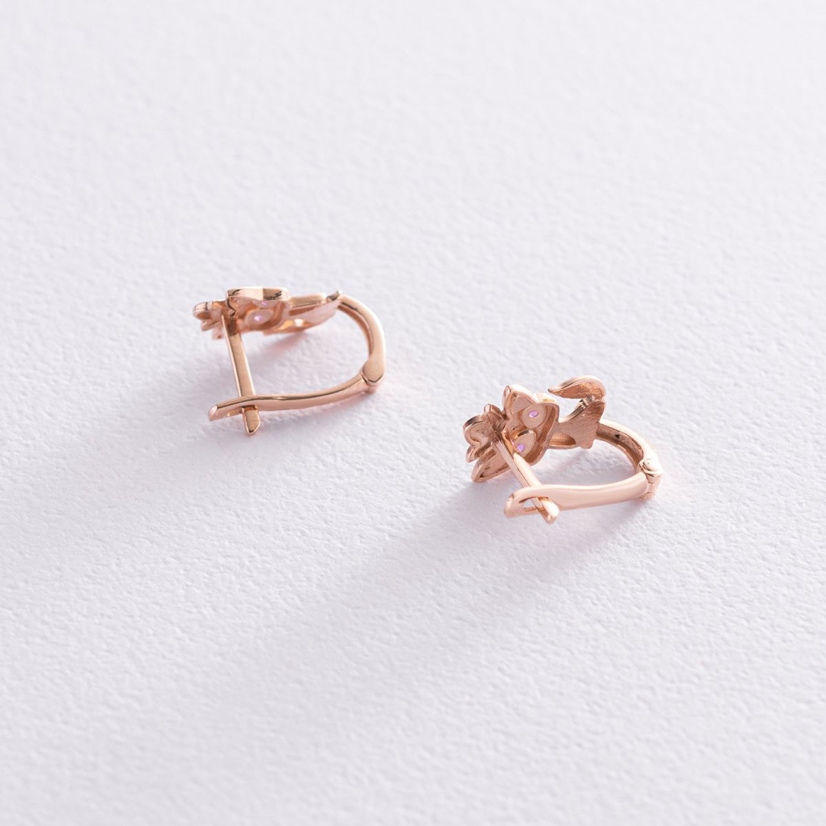 Сережки котики детские золотые