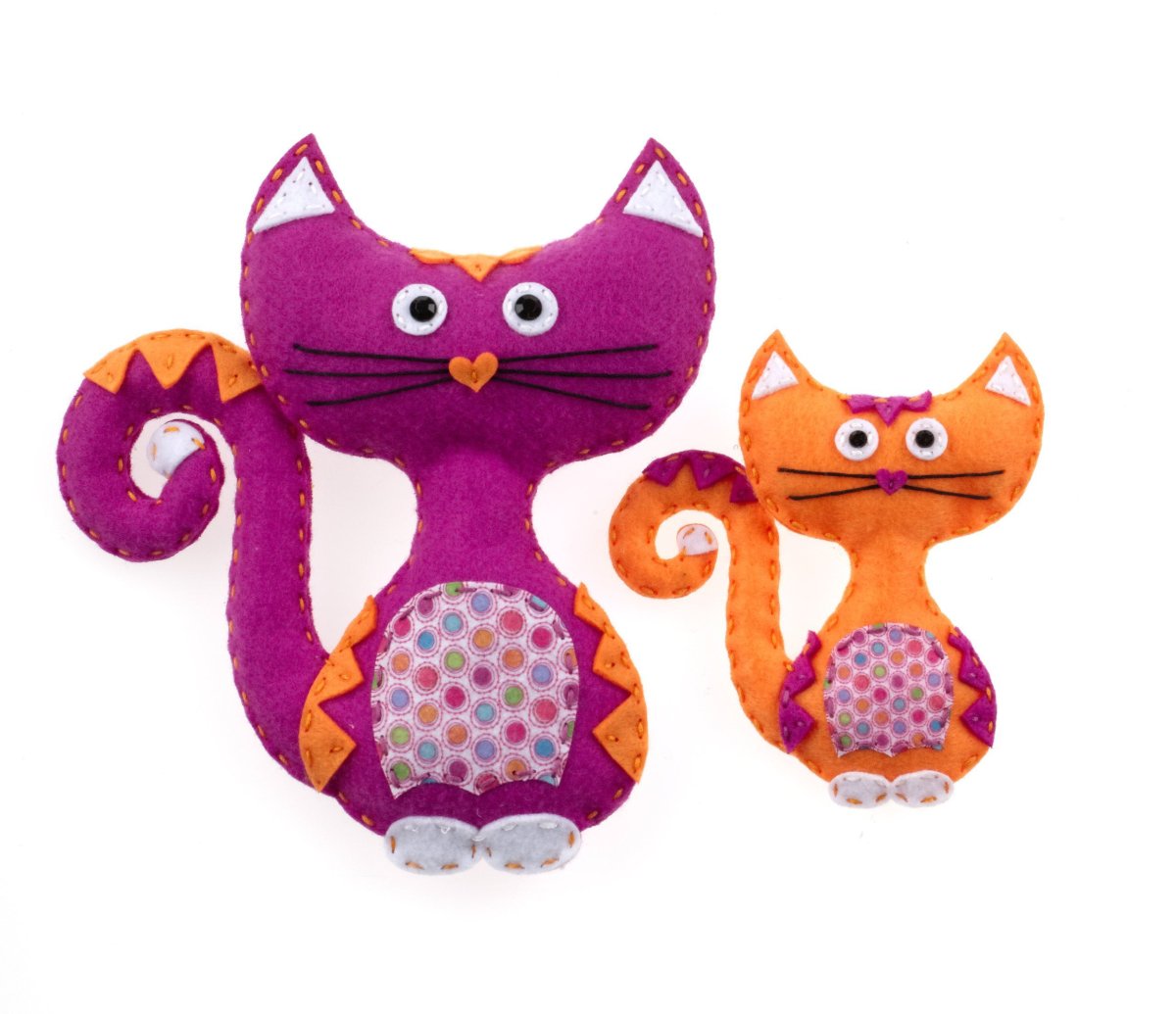 Кошка из фетра круглая