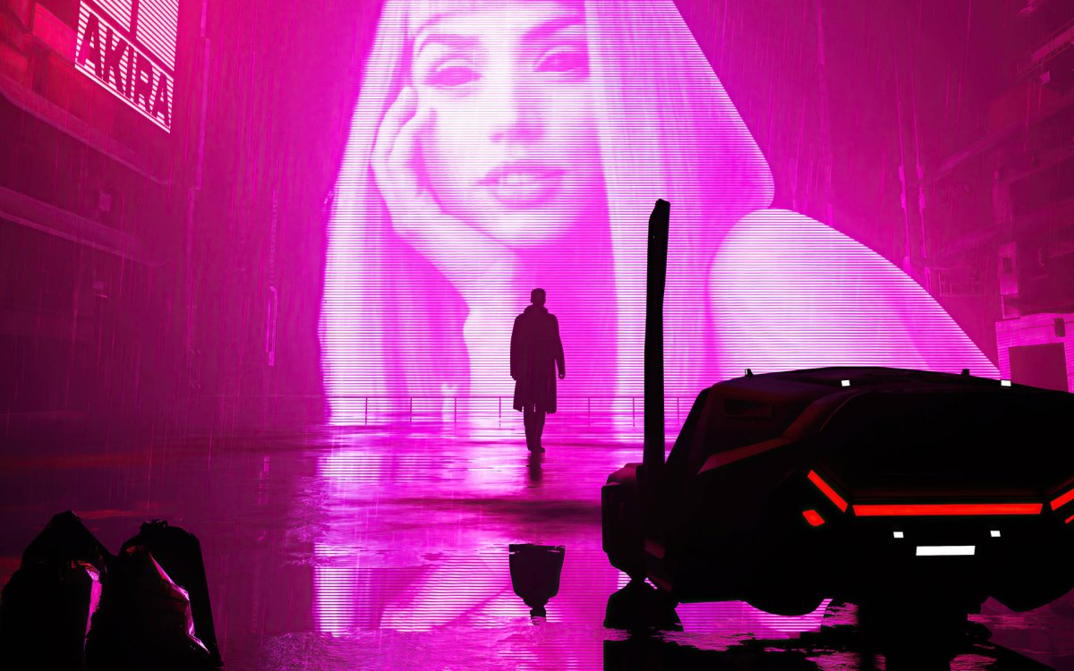 Blade Runner 2049 девушка билборд