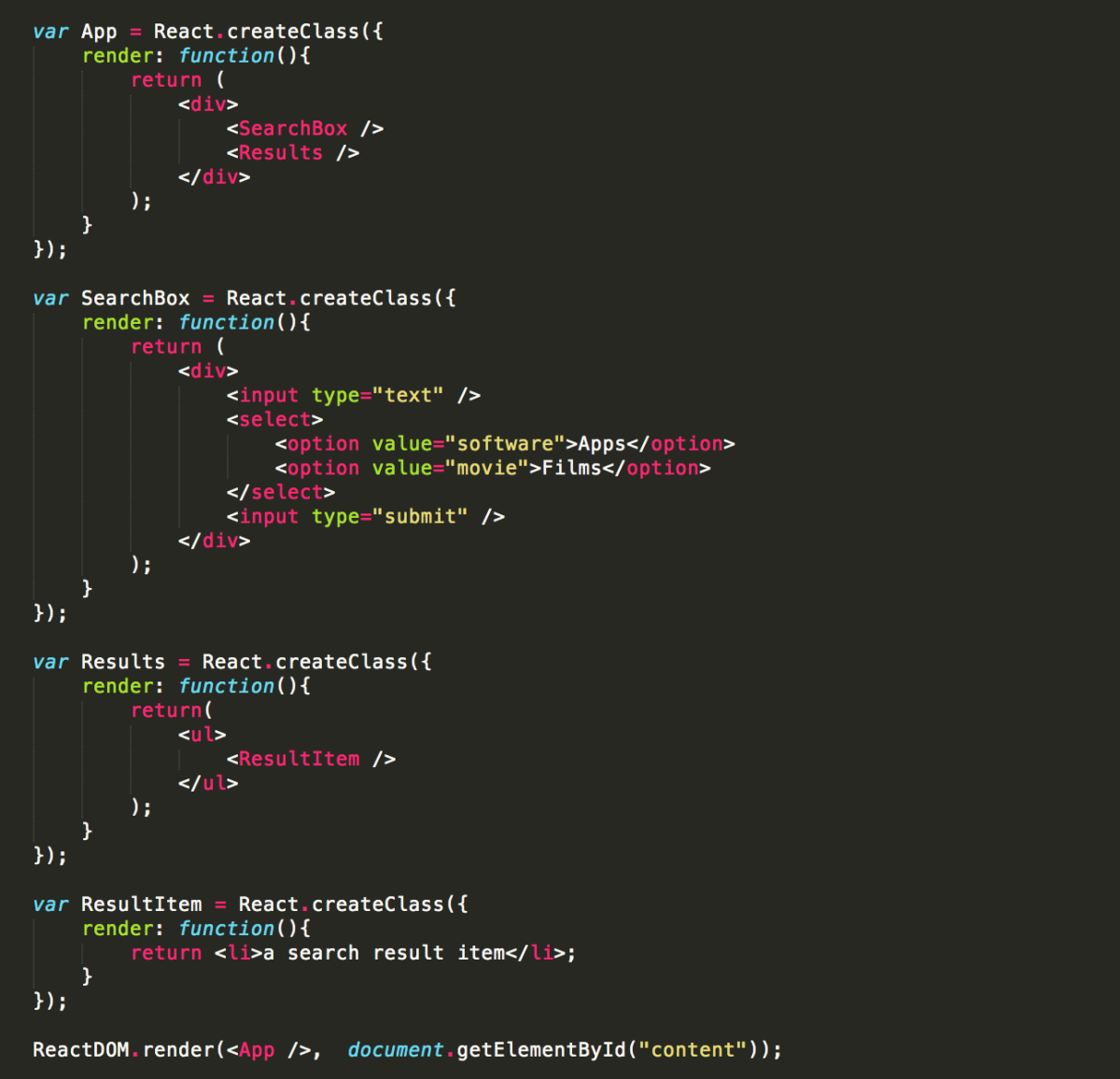 React язык программирования
