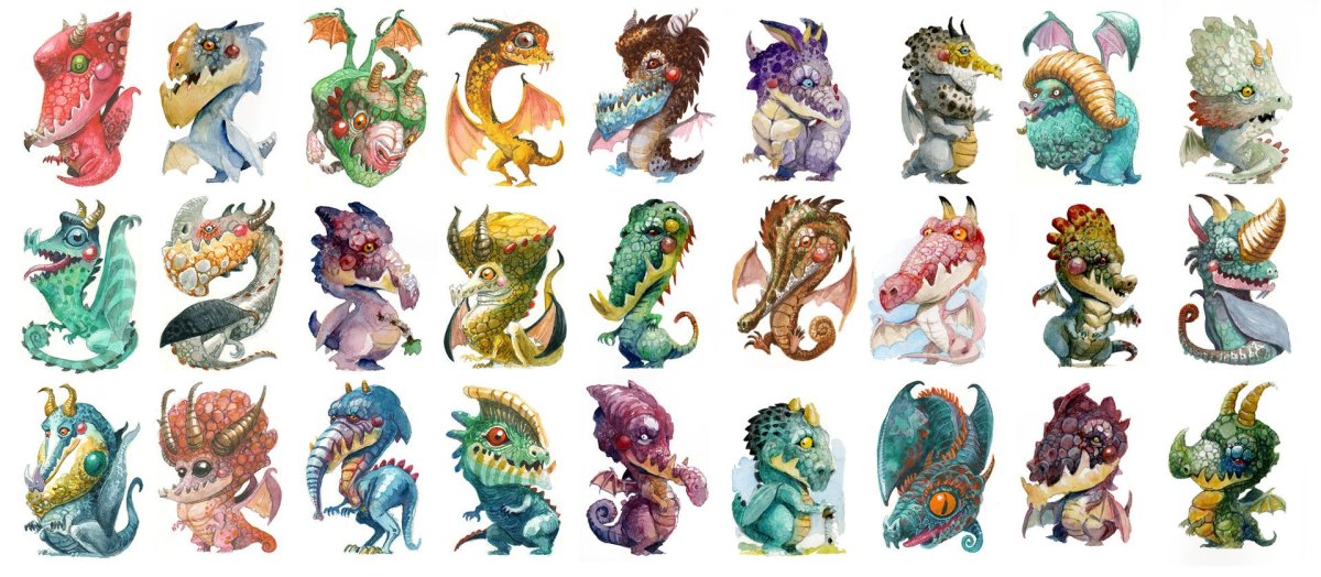 Драконы character Design
