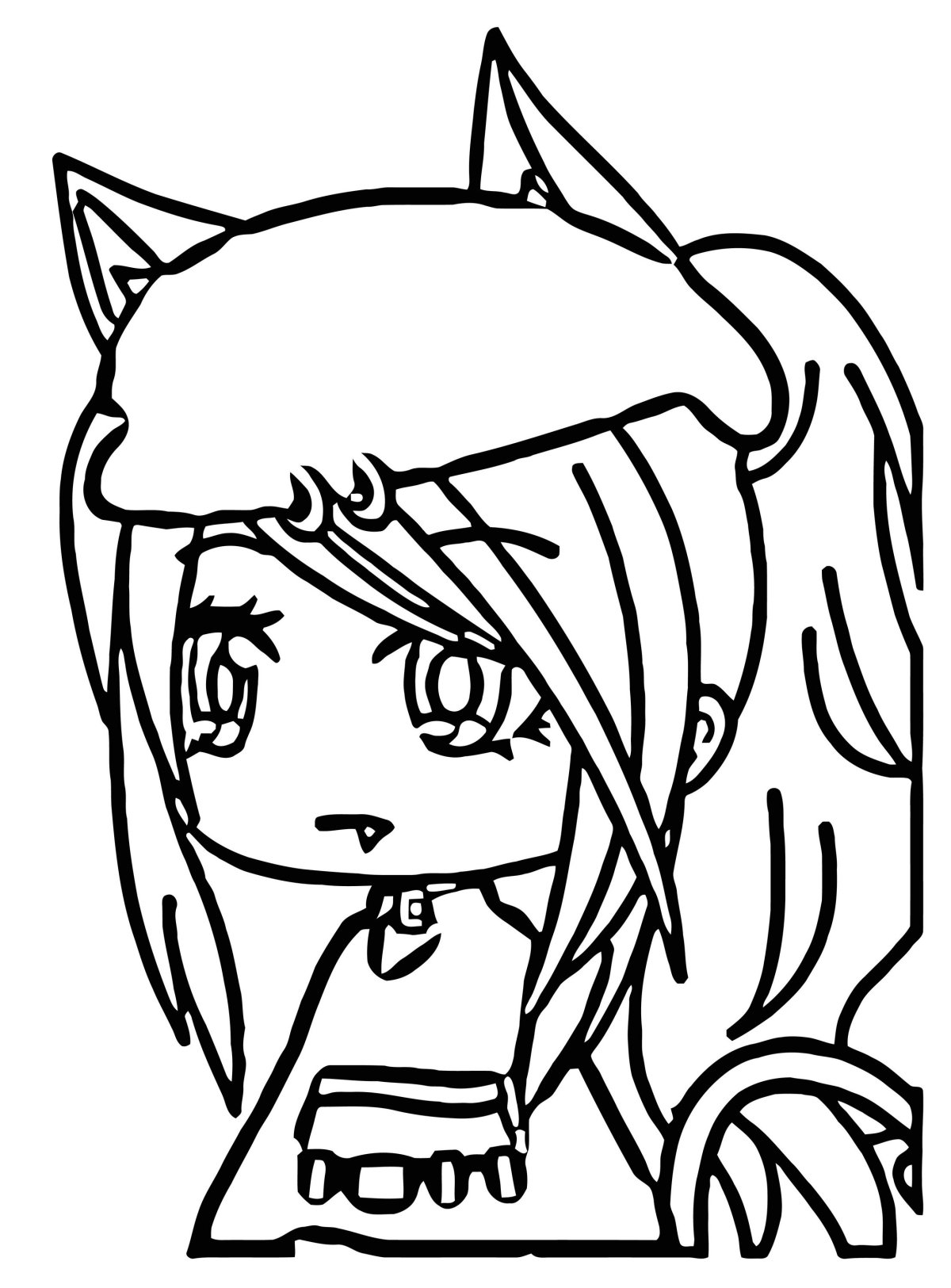 Anime for Coloring Wolf girl