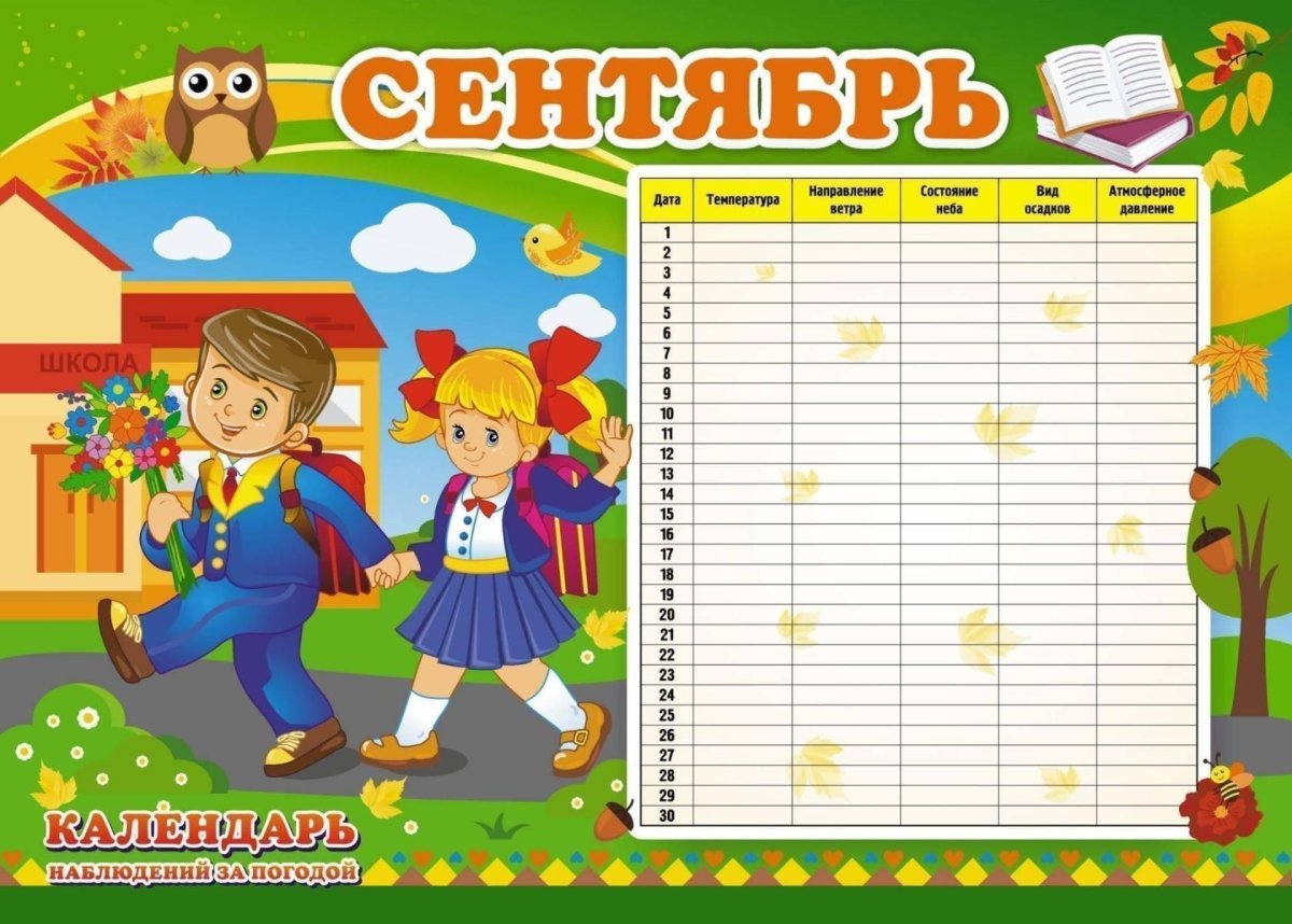 Календарь наблюдений за погодой