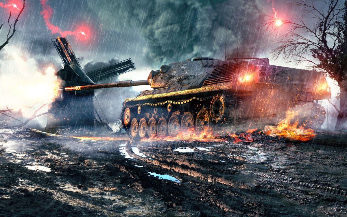 World of Tanks сражение