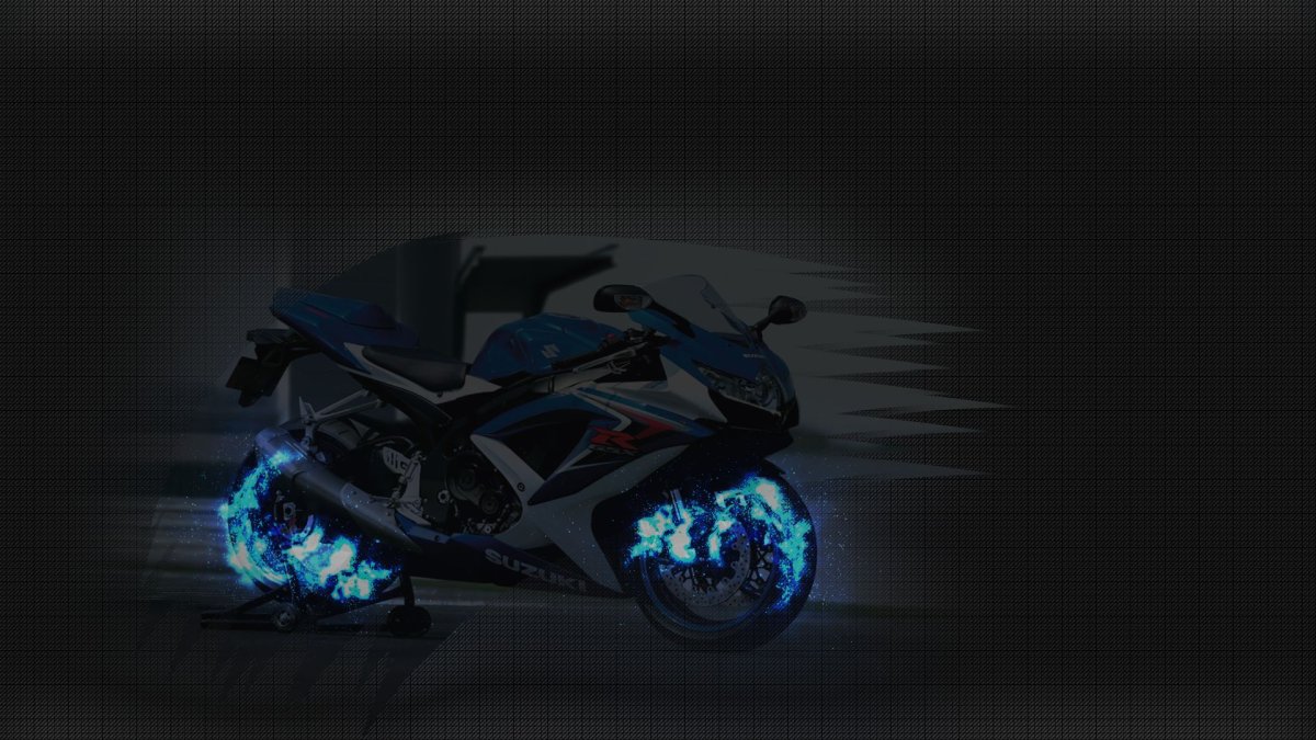 Мотоцикл Suzuki GSX черный фон