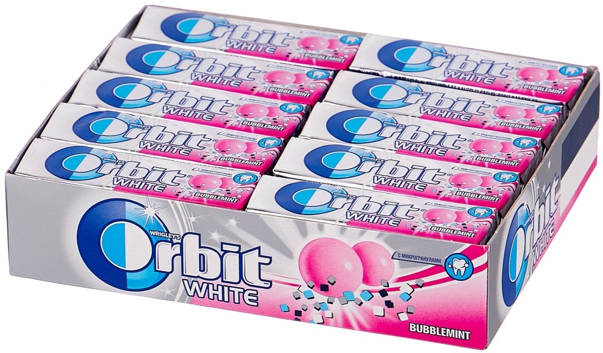 Жевательная резинка Orbit White Bubblemint 13 г