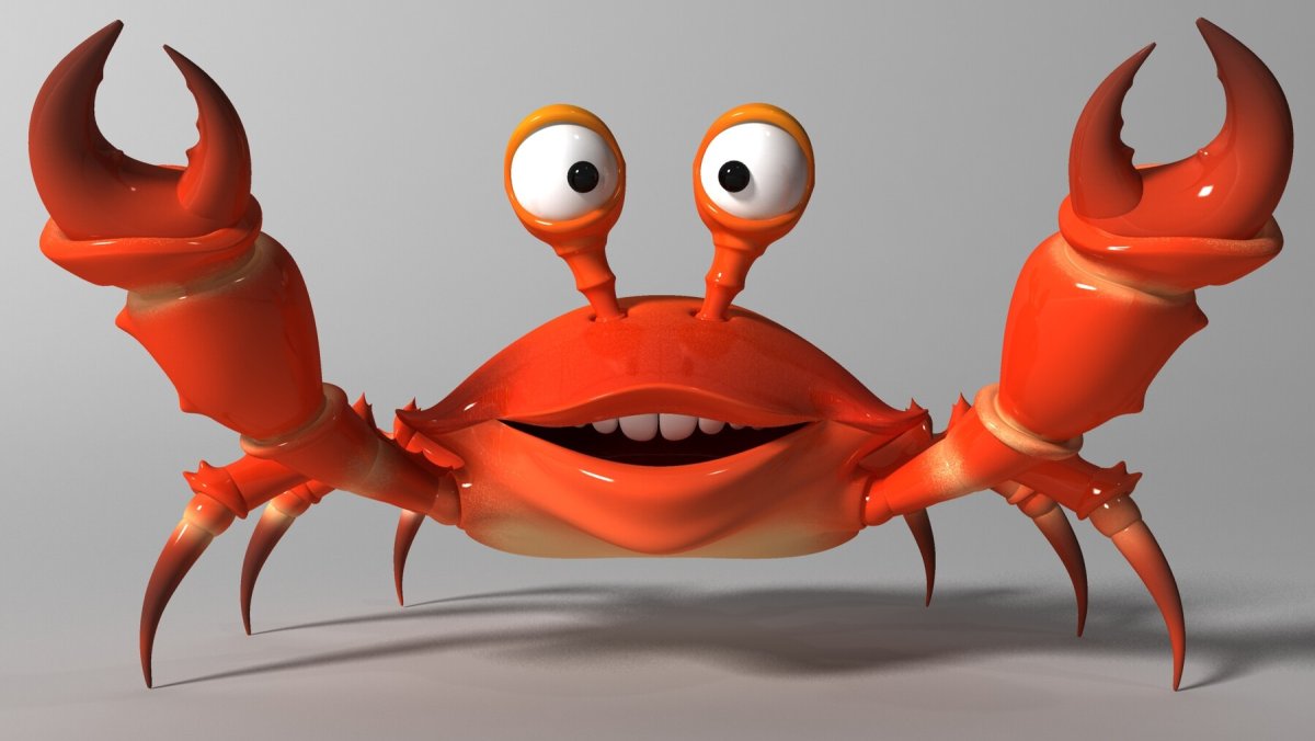 Милый Крабик для 3d моделирования