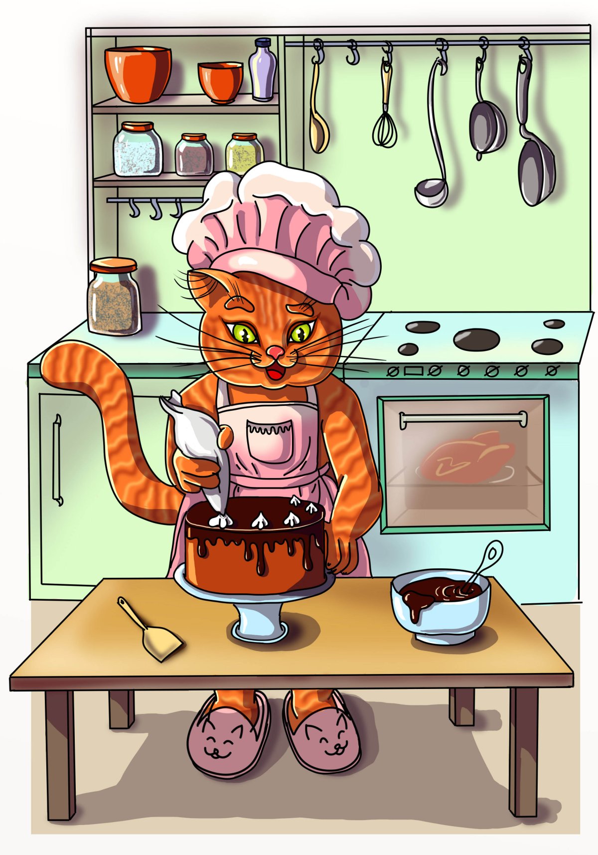 Кот кулинар