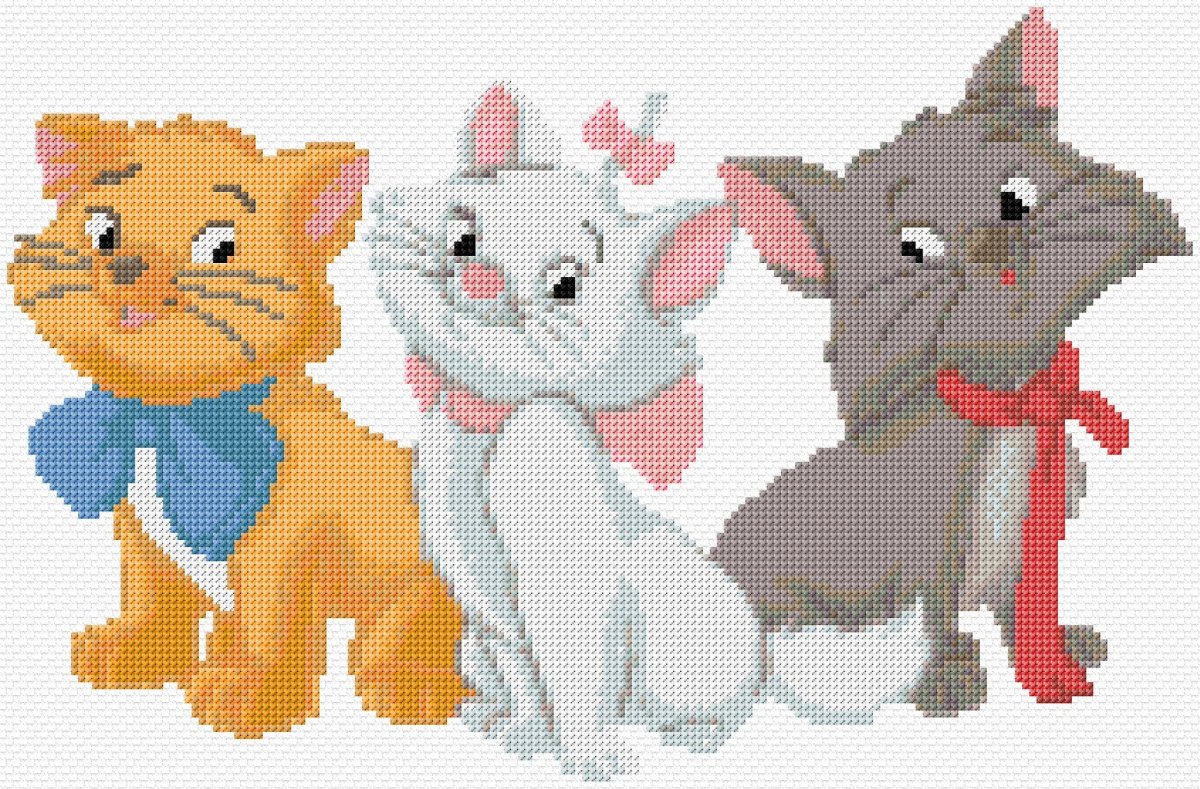 Кошка и котенок мультяшные