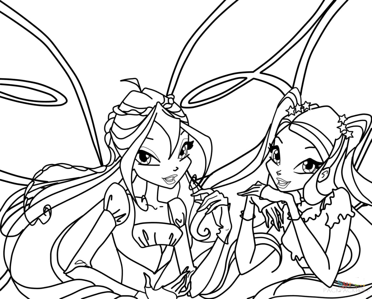 Раскраски Winx Club Блум
