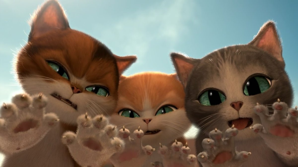Кот в сапогах и три котенка