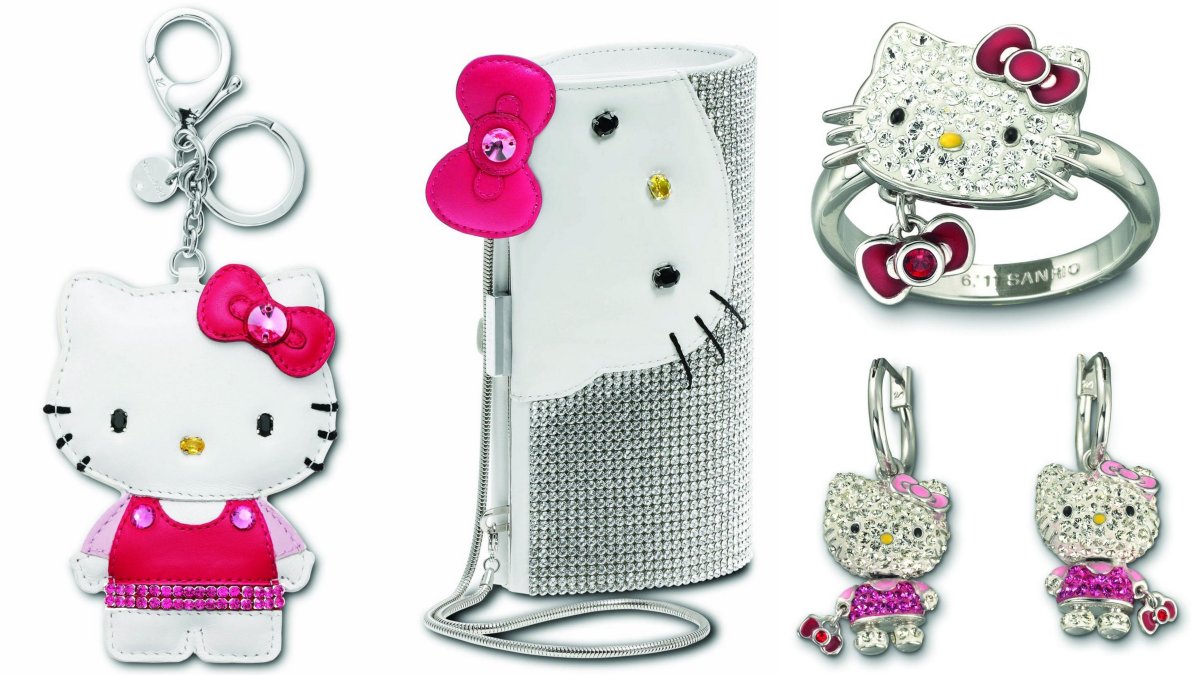 Кольцо hello Kitty Сваровски