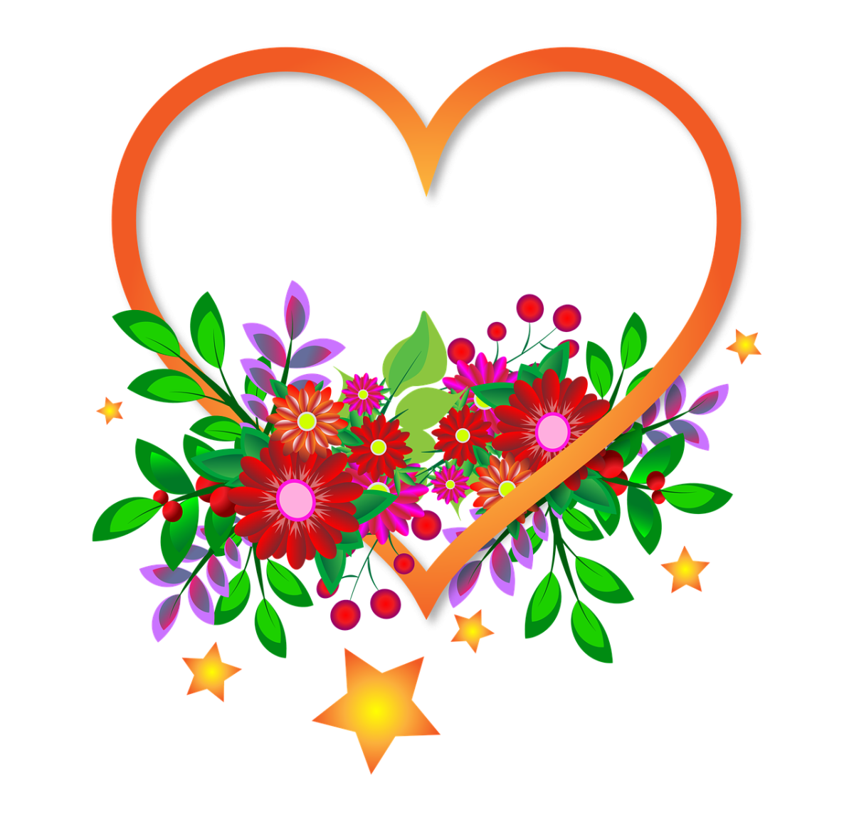 Цветочное сердечко
