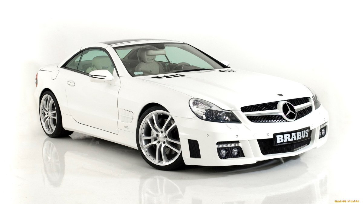 Mercedes r230 SL белый фон