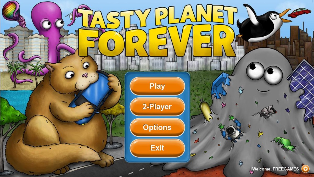 Кот Обжора игра tasty Planet