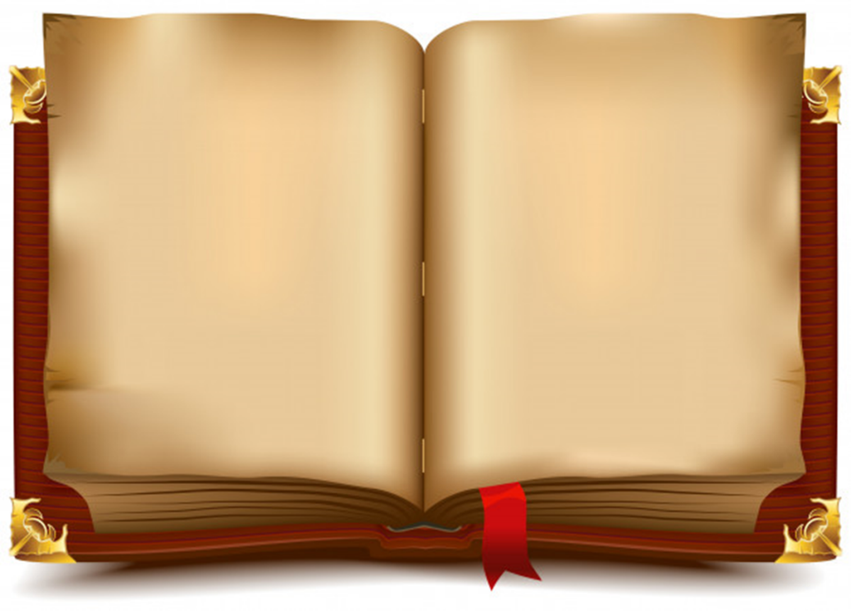 Рамка в виде раскрытой книги