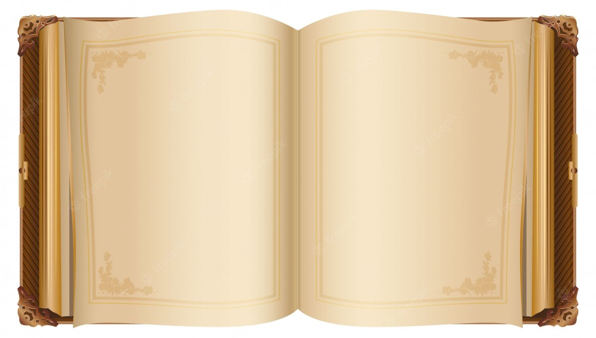 Книжный разворот пустой
