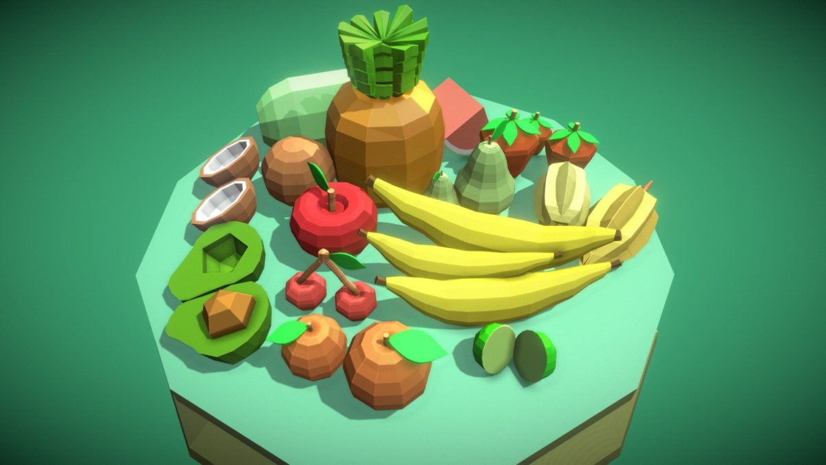 Lowpoly грибы